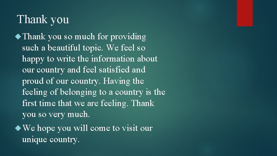 Thank you so much for providing such a beautiful topic. We feel so happy Thank you so much for providing such a beautiful topic. We feel so happy
