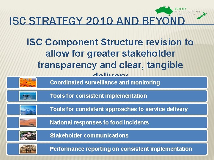 ISC STRATEGY 2010 AND BEYOND ISC Component Structure revision to allow for greater stakeholder