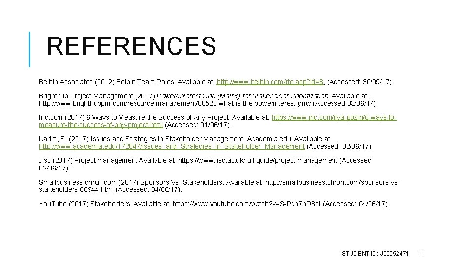 REFERENCES Belbin Associates (2012) Belbin Team Roles, Available at: http: //www. belbin. com/rte. asp?