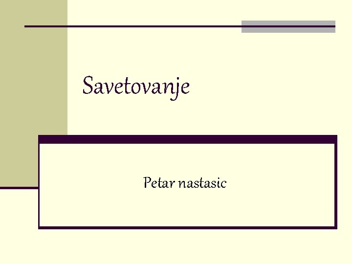 Savetovanje Petar nastasic 