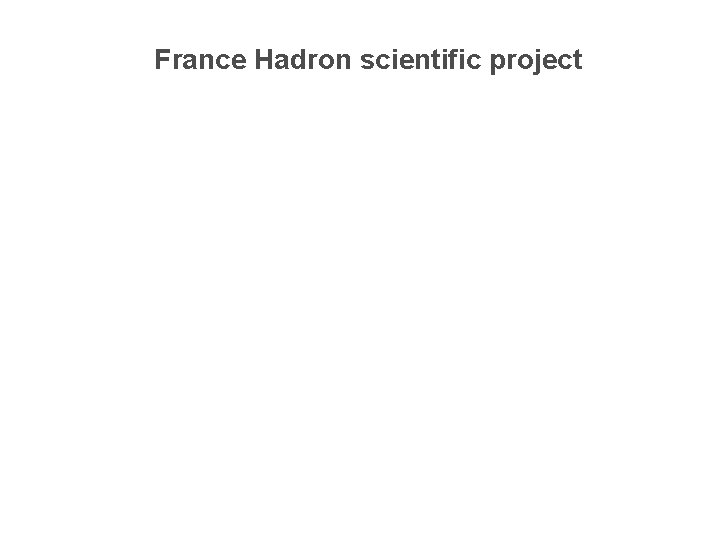 France Hadron scientific project 