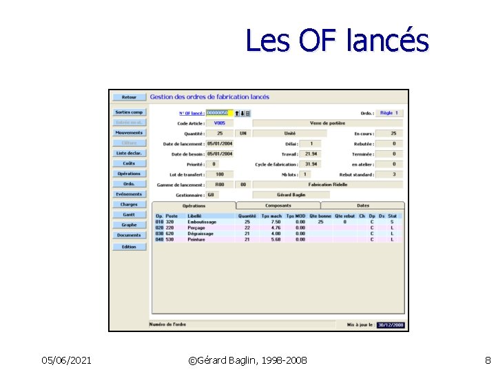 Les OF lancés 05/06/2021 ©Gérard Baglin, 1998 -2008 8 