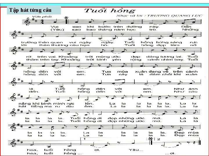 Tập hát từng câu Tập hát từng câu