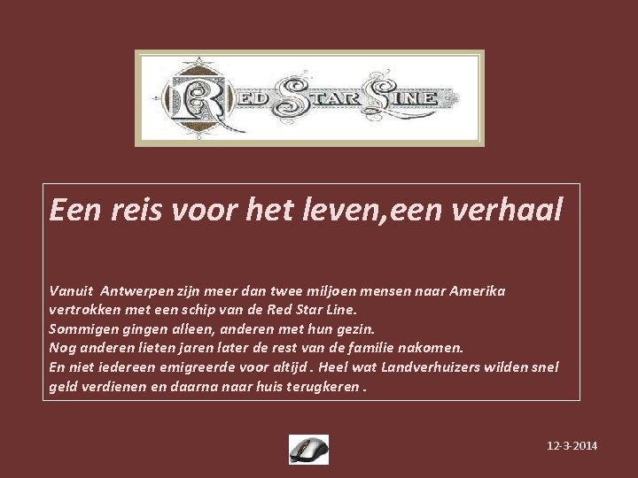 Een reis voor het leven, een verhaal Vanuit Antwerpen zijn meer dan twee miljoen