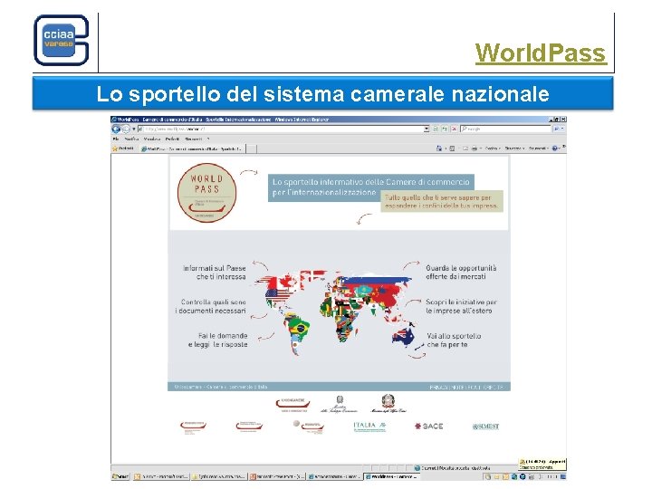 World. Pass Lo sportello del sistema camerale nazionale 