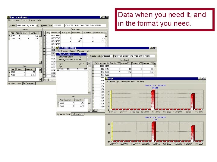 Data when you need it, and in the format you need. 