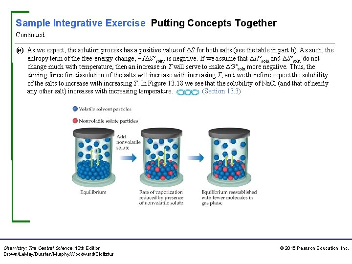 Sample Integrative Exercise Putting Concepts Together Continued (e) As we expect, the solution process