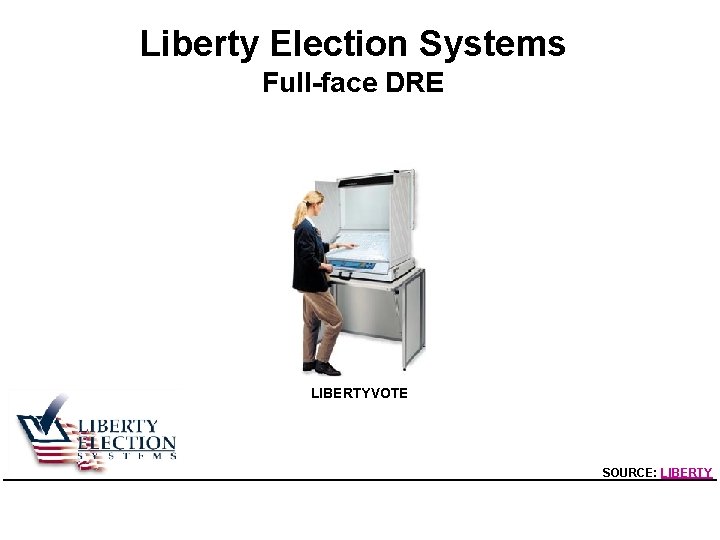 Liberty Election Systems Full-face DRE LIBERTYVOTE SOURCE: LIBERTY 