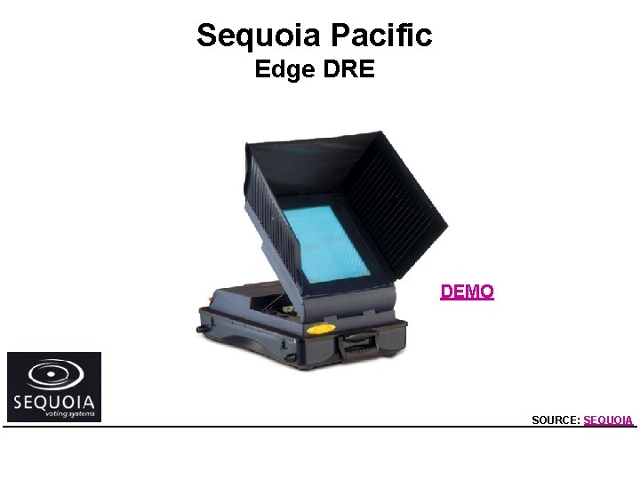 Sequoia Pacific Edge DRE DEMO SOURCE: SEQUOIA 