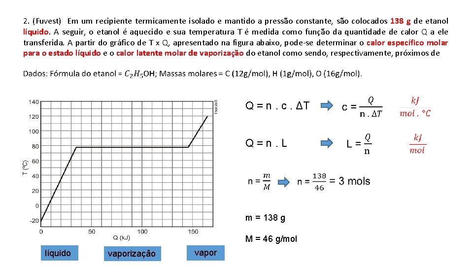 Reviso de calorimetria e mudana de estado Calor