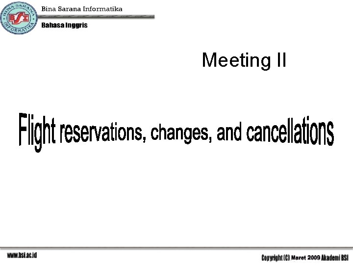Meeting II 
