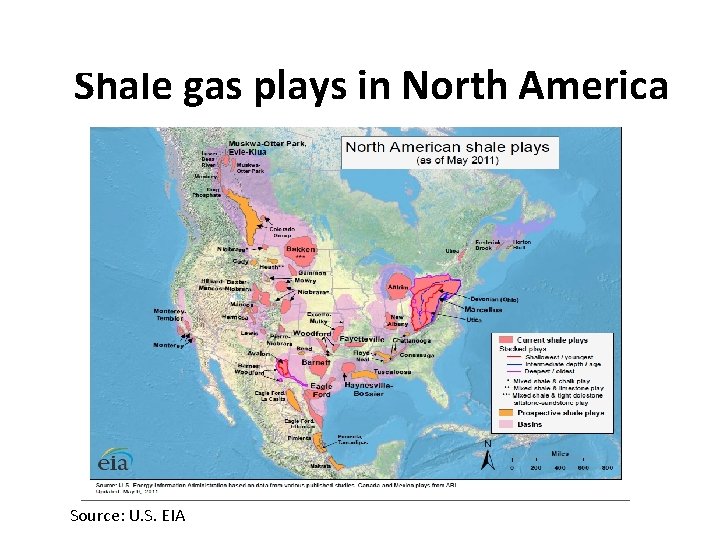 Shale gas plays in North America Source: U. S. EIA Shale gas plays in North America Source: U. S. EIA