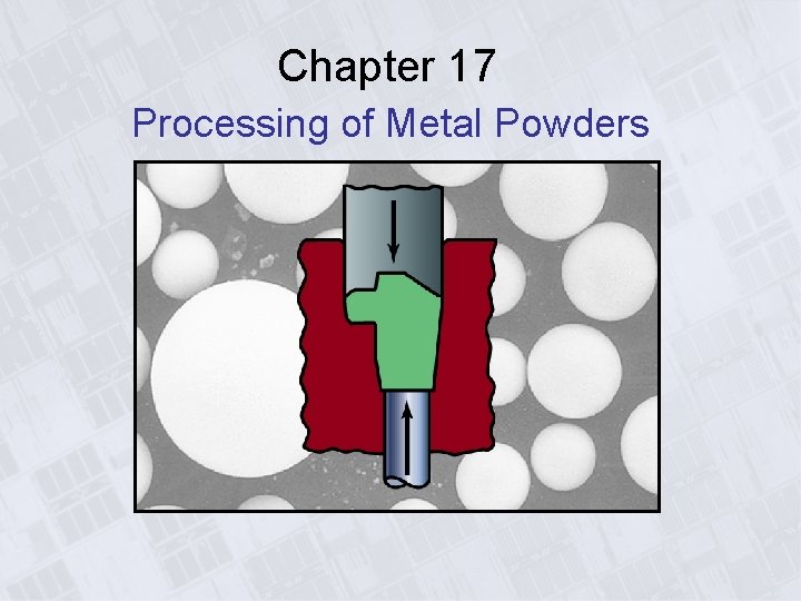 Chapter 17 Processing of Metal Powders 