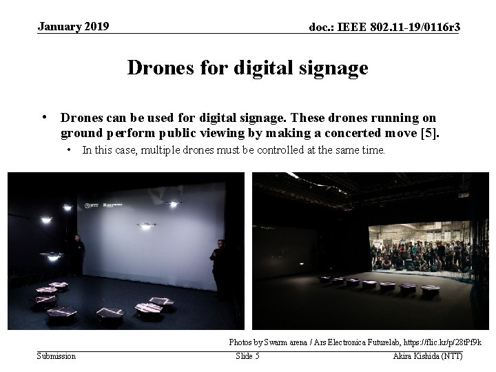 January 2019 doc. : IEEE 802. 11 -19/0116 r 3 Drones for digital signage