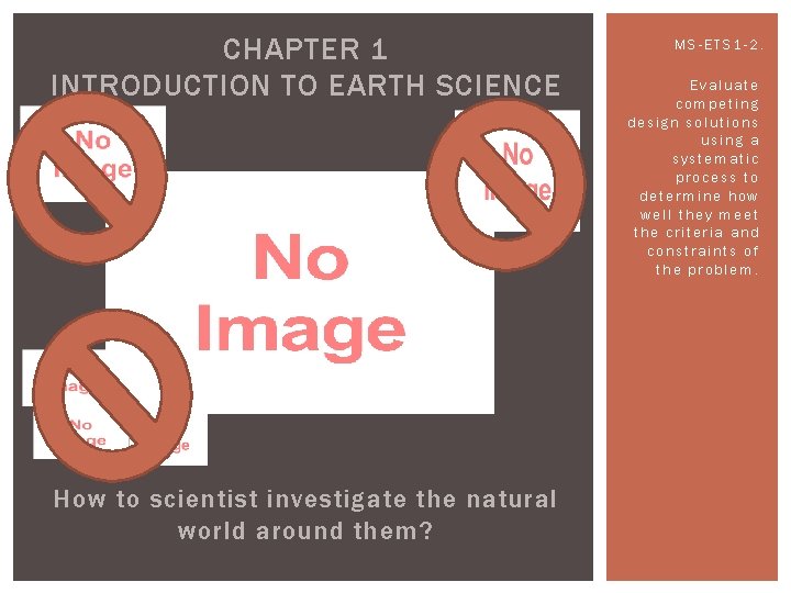 CHAPTER 1 INTRODUCTION TO EARTH SCIENCE How to