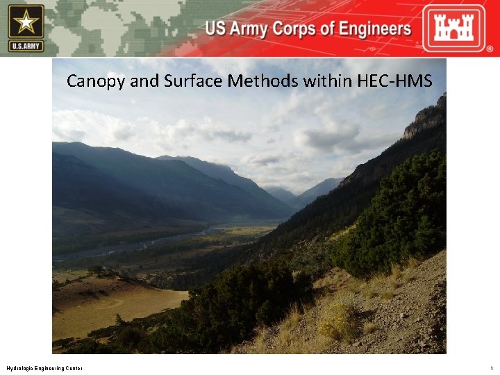 Canopy and Surface Methods within HEC-HMS Hydrologic Engineering Center 1 