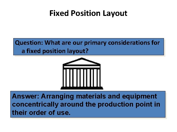 Fixed Position Layout Question: What are our primary considerations for a fixed position layout?