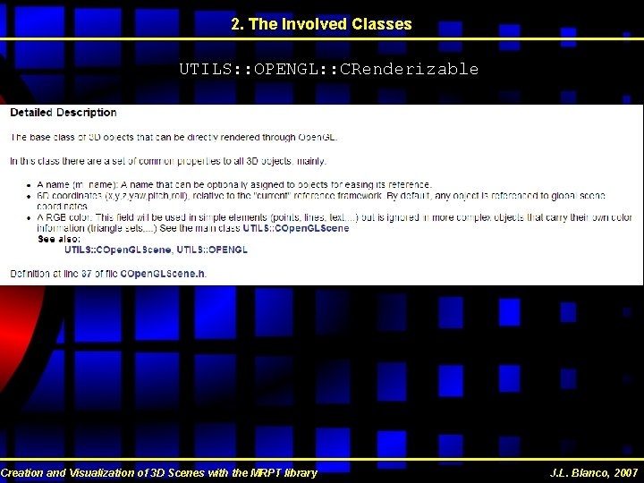 2. The Involved Classes UTILS: : OPENGL: : CRenderizable Creation and Visualization of 3 2. The Involved Classes UTILS: : OPENGL: : CRenderizable Creation and Visualization of 3