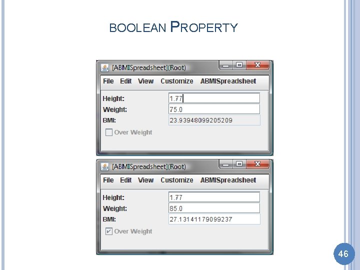 BOOLEAN PROPERTY 46 