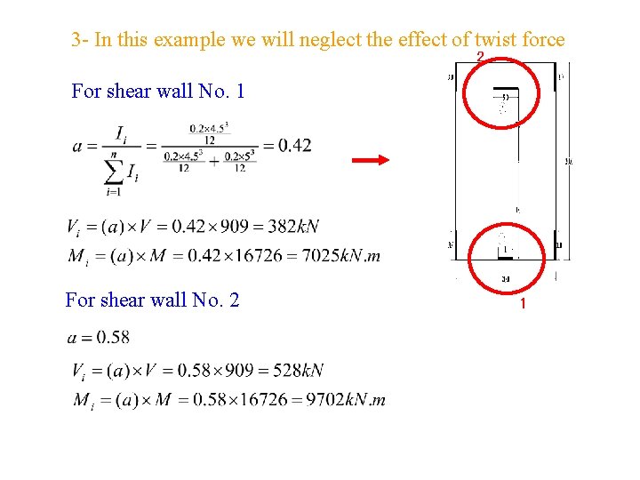 3 - In this example we will neglect the effect of twist force 2