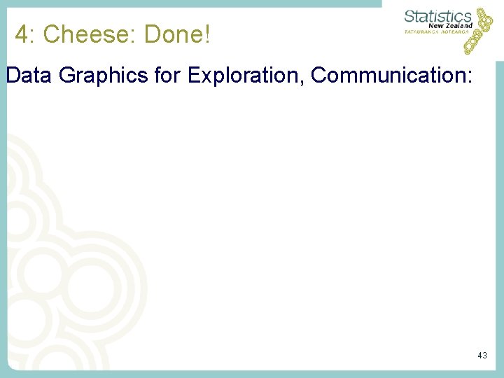 4: Cheese: Done! Data Graphics for Exploration, Communication: 43 4: Cheese: Done! Data Graphics for Exploration, Communication: 43