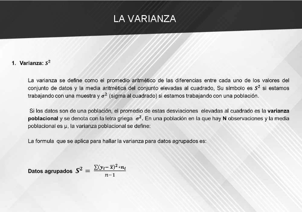 LA VARIANZA 