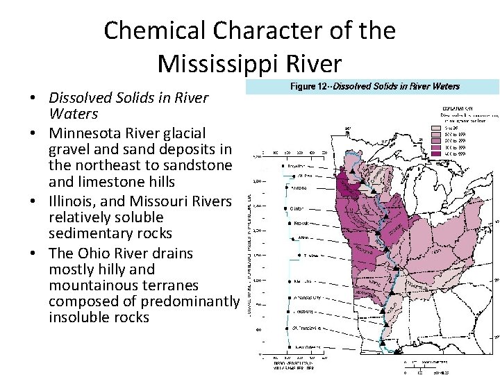 Chemical Character of the Mississippi River • Dissolved Solids in River Waters • Minnesota