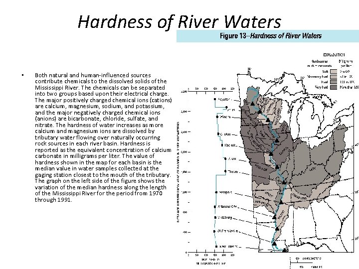 Hardness of River Waters • Both natural and human-influenced sources contribute chemicals to the