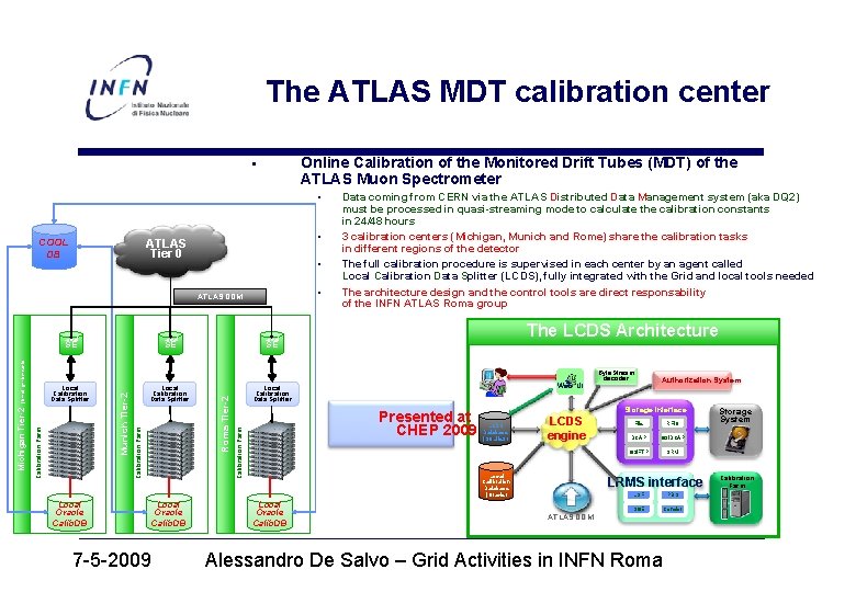 The ATLAS MDT calibration center Online Calibration of the Monitored Drift Tubes (MDT) of