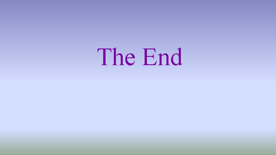 The End 