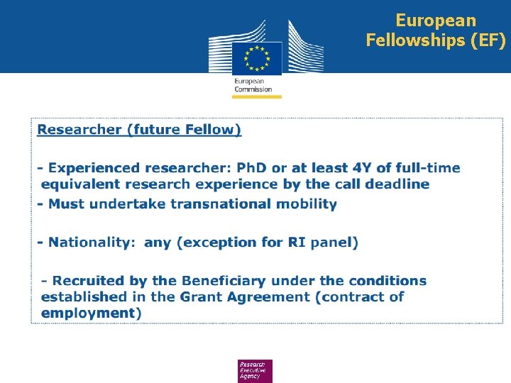 European Fellowships (EF) 