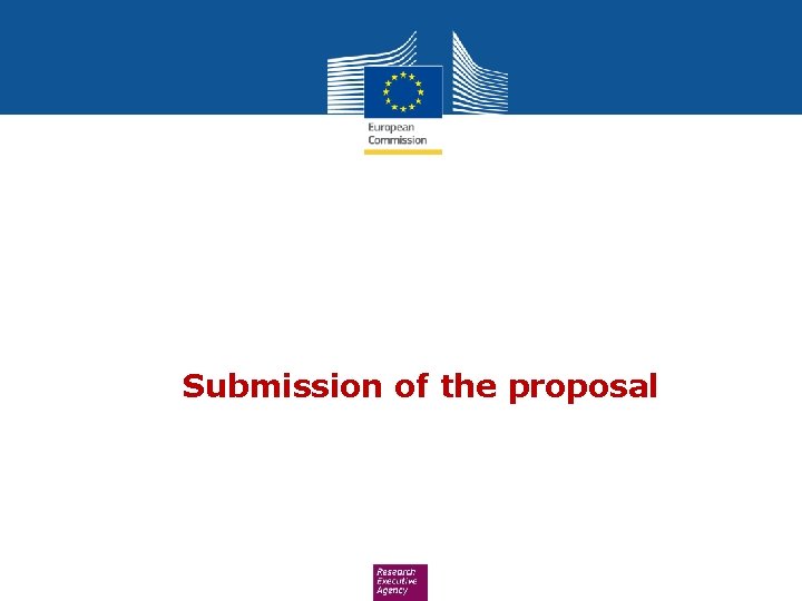 Submission of the proposal 
