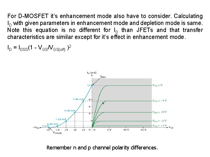 For D-MOSFET it’s enhancement mode also have to consider. Calculating ID with given parameters