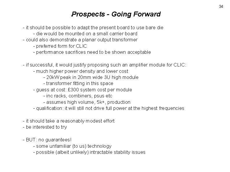 34 Prospects - Going Forward � - it should be possible to adapt the 34 Prospects - Going Forward � - it should be possible to adapt the
