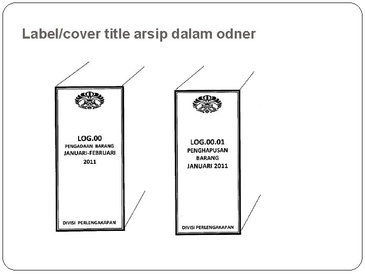 Label/cover title arsip dalam odner Label/cover title arsip dalam odner