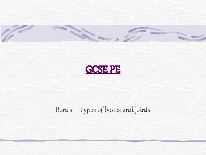 GCSE PE Bones – Types of bones and joints 