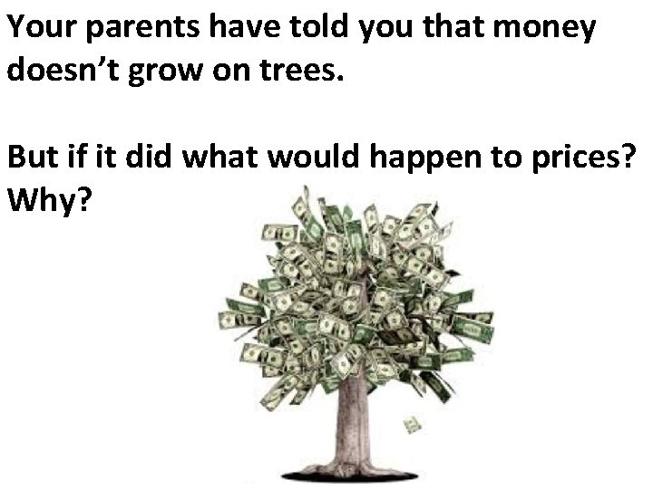 Your parents have told you that money doesn’t grow on trees. But if it