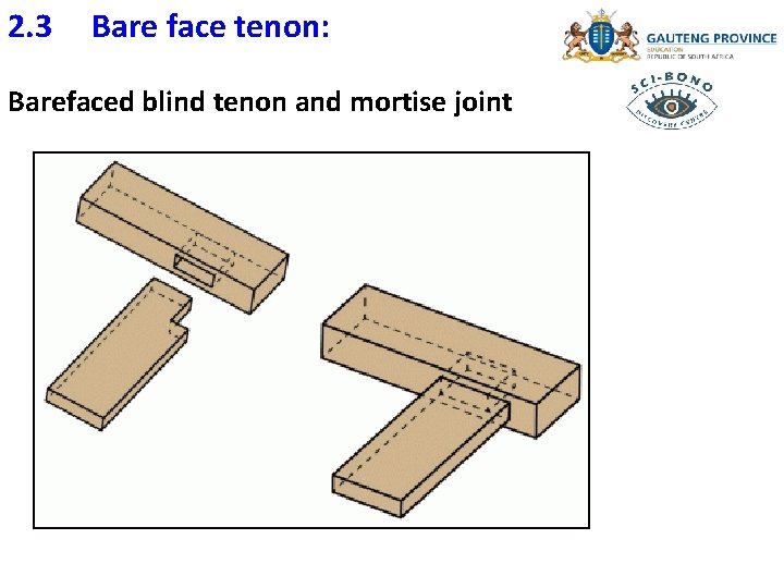 2. 3 Bare face tenon: Barefaced blind tenon and mortise joint 