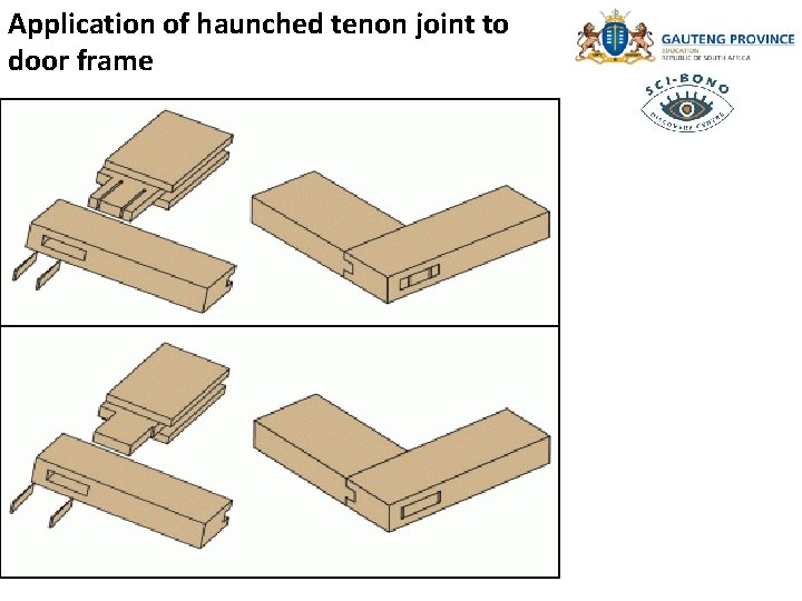 Application of haunched tenon joint to door frame 