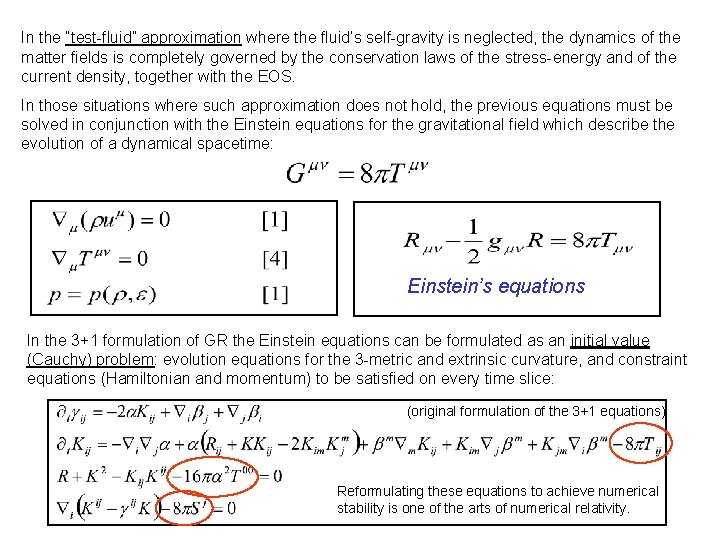 In the “test-fluid” approximation where the fluid’s self-gravity is neglected, the dynamics of the