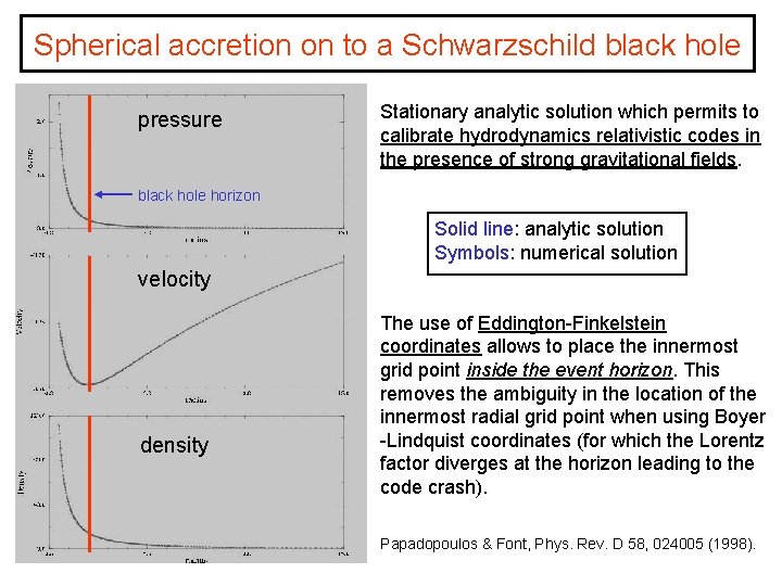 Spherical accretion on to a Schwarzschild black hole pressure Stationary analytic solution which permits