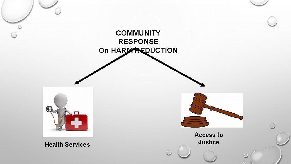 COMMUNITY RESPONSE On HARM REDUCTION Health Services Access to Justice 