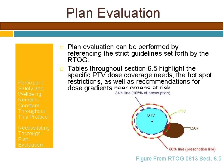 Plan Evaluation Participant Safety and Wellbeing Remains Constant Throughout This Protocol: Plan evaluation can