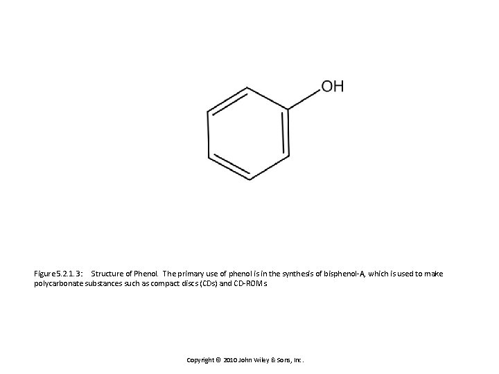Figure 5. 2. 1. 3: Structure of Phenol. The primary use of phenol is