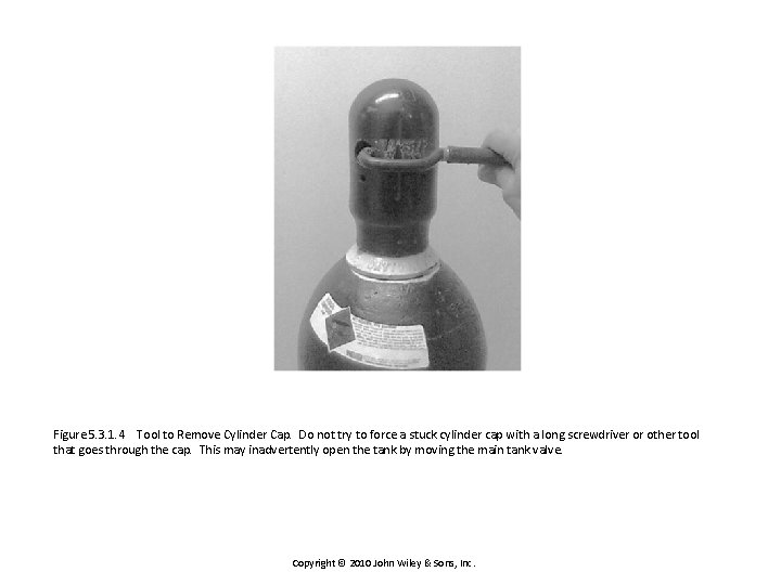 Figure 5. 3. 1. 4 Tool to Remove Cylinder Cap. Do not try to