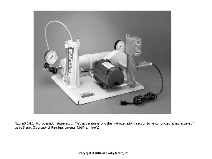 Figure 5. 3. 4. 1 Hydrogenation Apparatus, . This apparatus allows the hydrogenation reaction