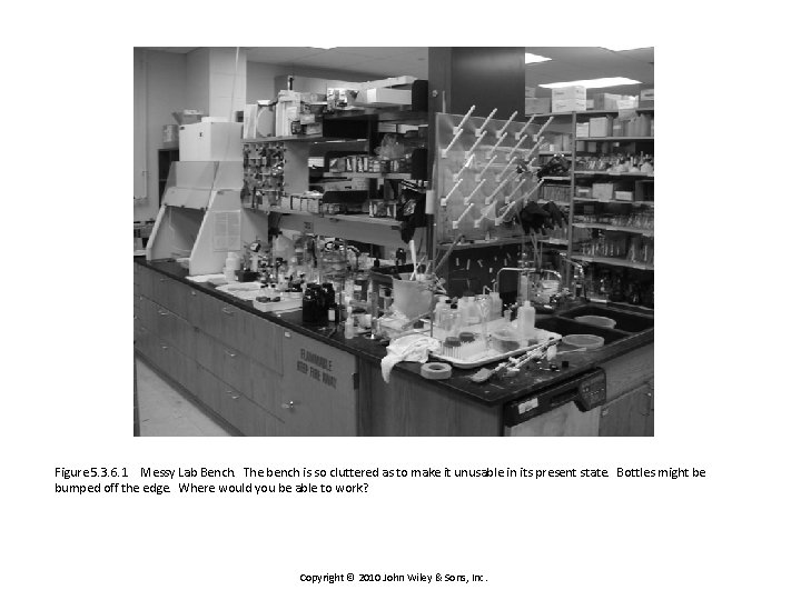 Figure 5. 3. 6. 1 Messy Lab Bench. The bench is so cluttered as