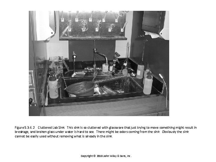 Figure 5. 3. 6. 2 Cluttered Lab Sink. This sink is so cluttered with