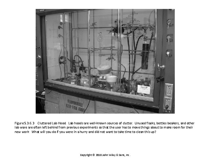 Figure 5. 3. 6. 3 Cluttered Lab Hood. Lab hoods are well-known sources of