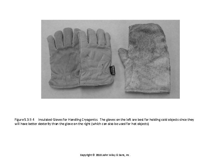 Figure 5. 3. 9. 4 Insulated Gloves for Handling Cryogenics. The gloves on the